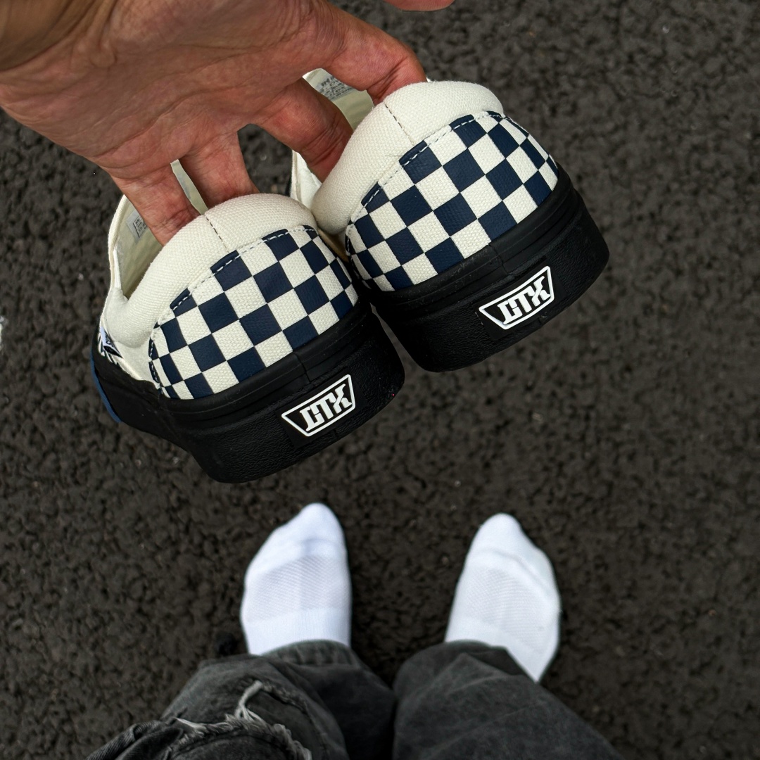 Blue‑White Checkerboard Slip‑o - Adidas Shoes Superstar review and price